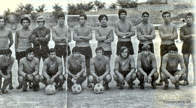 1972 : Η σπουδαία ομάδα του «Πρωτέα». Διακρίνονται οι: Νώντας Παπαδέδες, Νίκος Τσάγκας, Σταύρος Λαμπρόπουλος, Μιχάλης Μπούρικας, Μανώλης Πουλής, Γιάννης Ρήγος, Απόστολος Δανίκος, Βαγγέλης Κοκοκύρης, Γιάννης Καββάθης, Χρήστος Κατρής (όρθιοι). Καθιστοί : Χρήστος Νικολάο, Ηλίας Καθαροσπόρης, Κώστας Παπαδάκης, Νίκος Συκιώτης, Νίκος Αυγουστής, Γιώργος Κριμίτσας, Γιώργος Κανατσέλλος, Αλέκος Πάλλης ║ 𝐏𝐡𝐨𝐭𝐨 𝐛𝐲 𝐄𝐕𝐈𝐀𝐒𝐏𝐎𝐑𝐓𝐒.𝐆𝐑